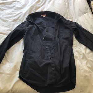 Authentic True religion button up shirt black nwot